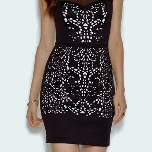 Guess Illusion-Yoke Laser Cut Sheath Dress Size 2
